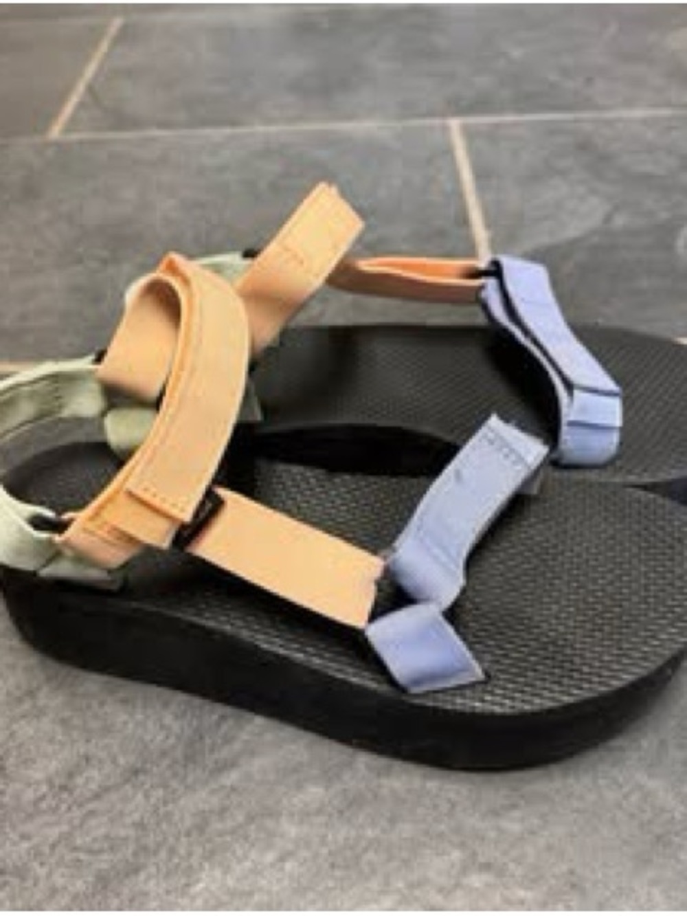 Teva Women's Peach, Light Blue & Olive Sport Sandals
